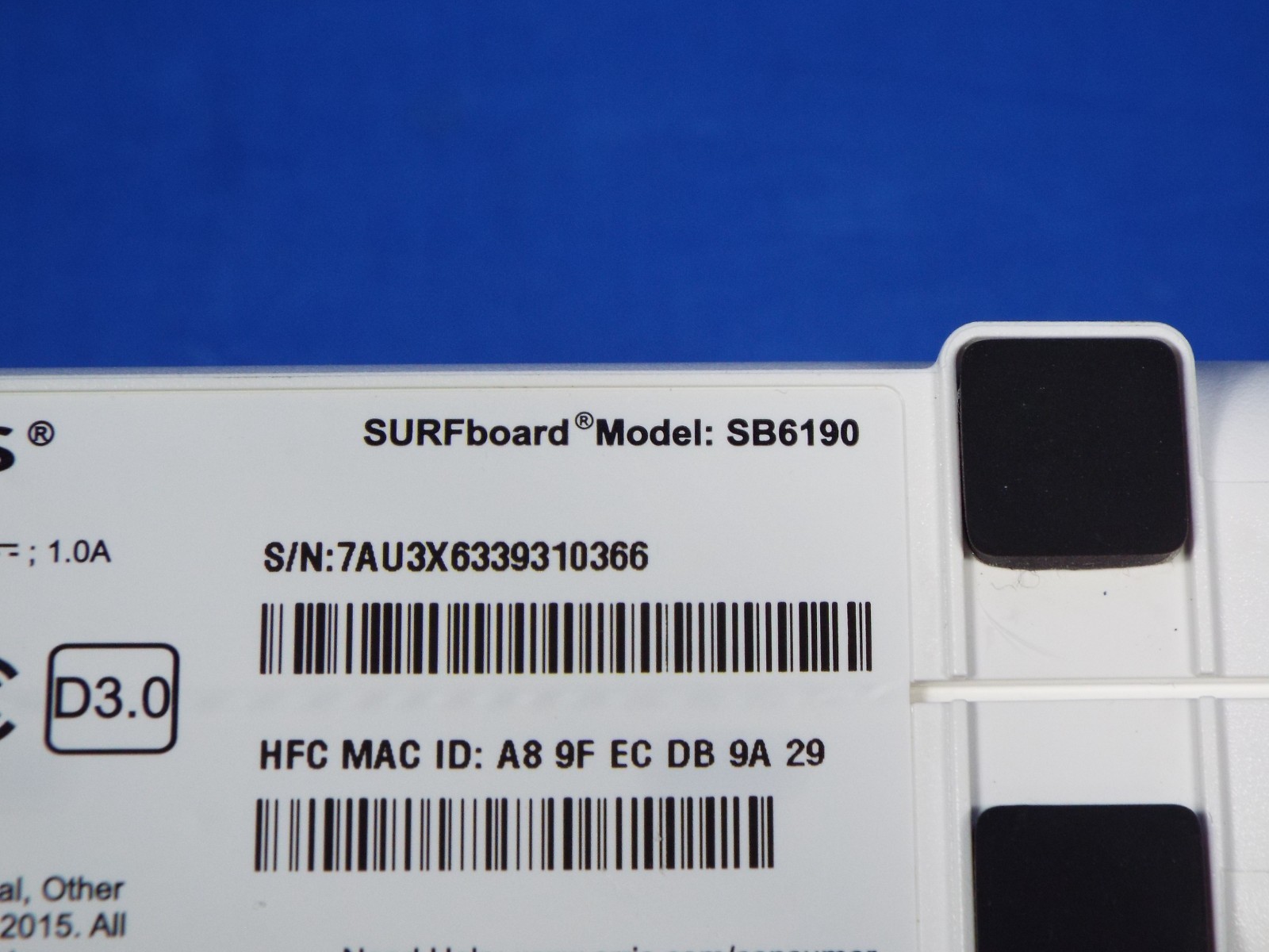 Arris Surfboard SB6190 Cable Modem Docsis 3.0 32×8
