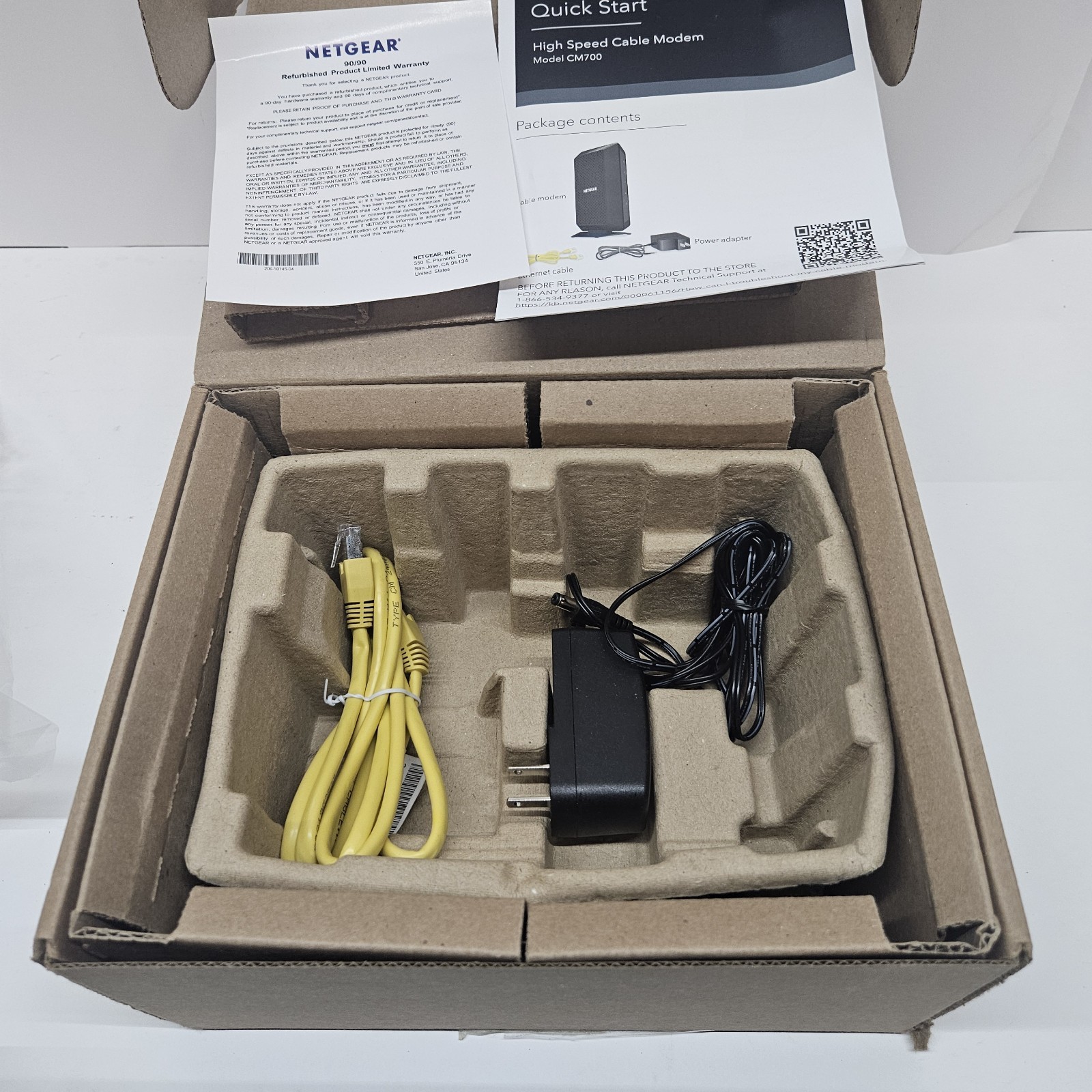 NETGEAR CM700-100NAS Cable Modem (REFURBISHED)
