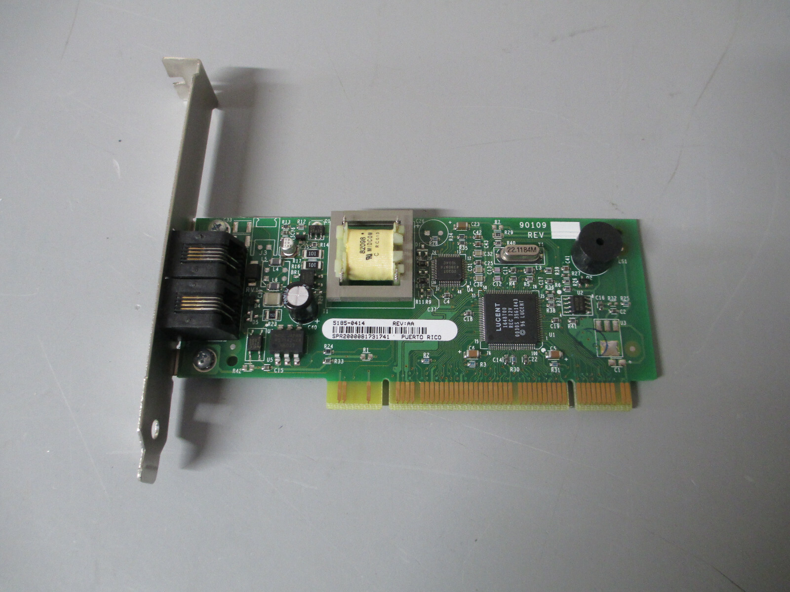 Luent PCI Internal Modem Dual Fax/Modem 56Kbps Adapter 5185-0414