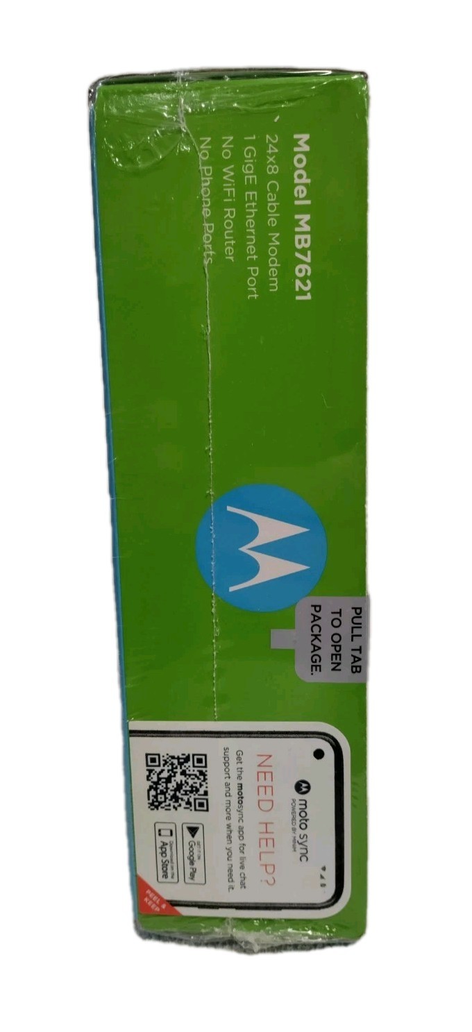 🆕 Motorola 24×8 Cable Modem Model MB7621 DOCSIS 3.0 – AC Adapter, LAN Cable