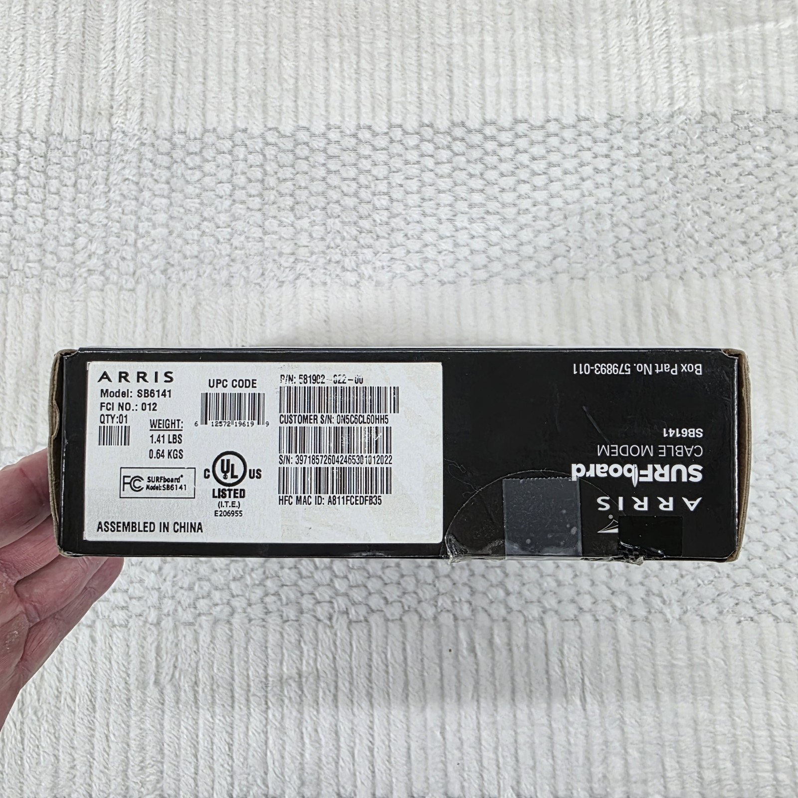 ARRIS Motorola Surfboard SB6141 DOCSIS 3.0 Cable Modem New Open Box