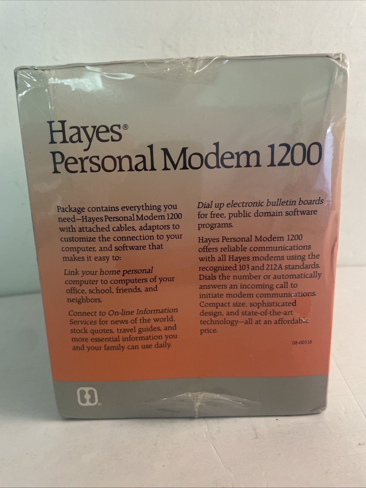 Vintage HAYES Personal Modem 1200 & Smartcom EZ in box Factory Sealed & NEW