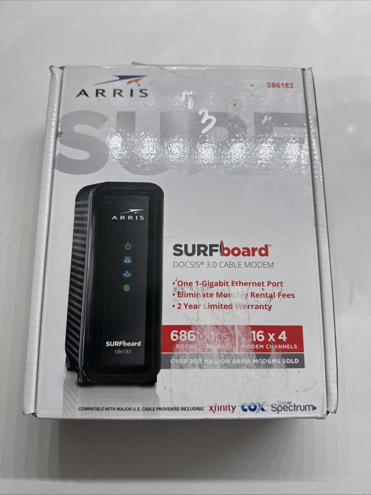 Arris Surfboard SB6183 Cable Modem 686 mbps Internet Xfinity 16×4 Docsis 3.0