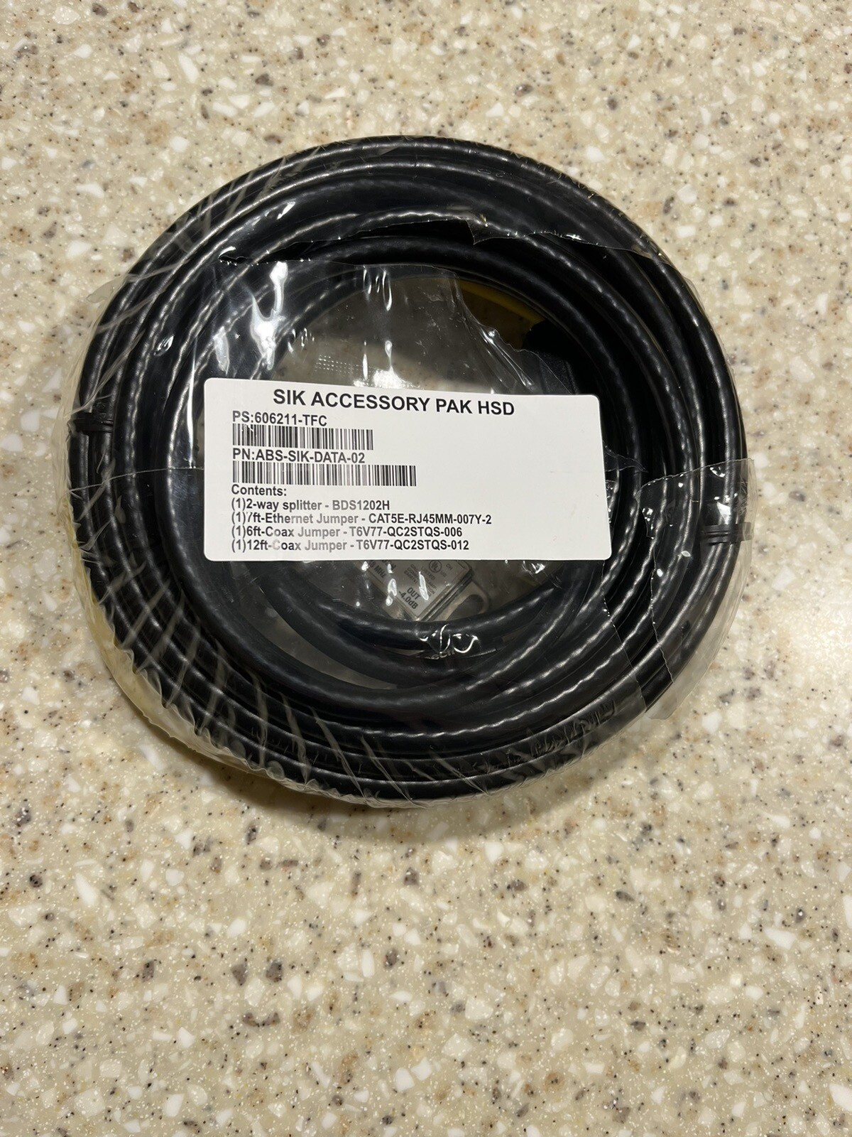 NEW! Spectrum SIK HSD Kit – 12′ & 6′ Coax, 7′ Cat 5e, 2-Way Splitter, 606211-TFC