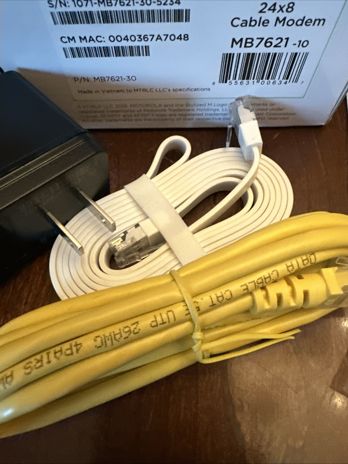 Motorola 24×8 Cabel Modem Model MB7621 DOCSIS 3.0 – New/Open Box