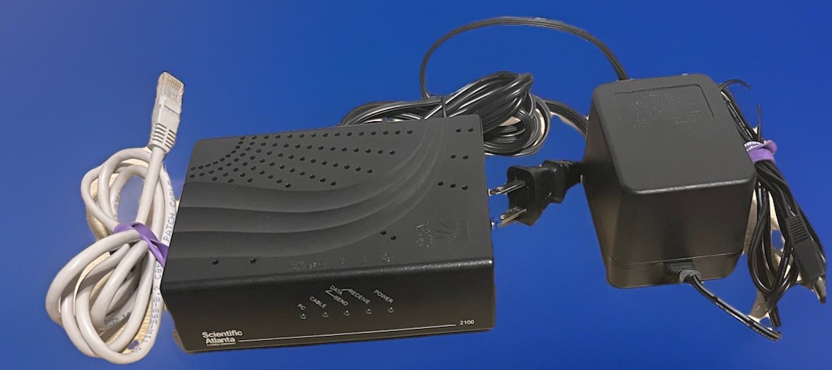 Scientific Atlanta Cable Modem DPC2100R2 w/Power Supply & Ethernet Cable Used