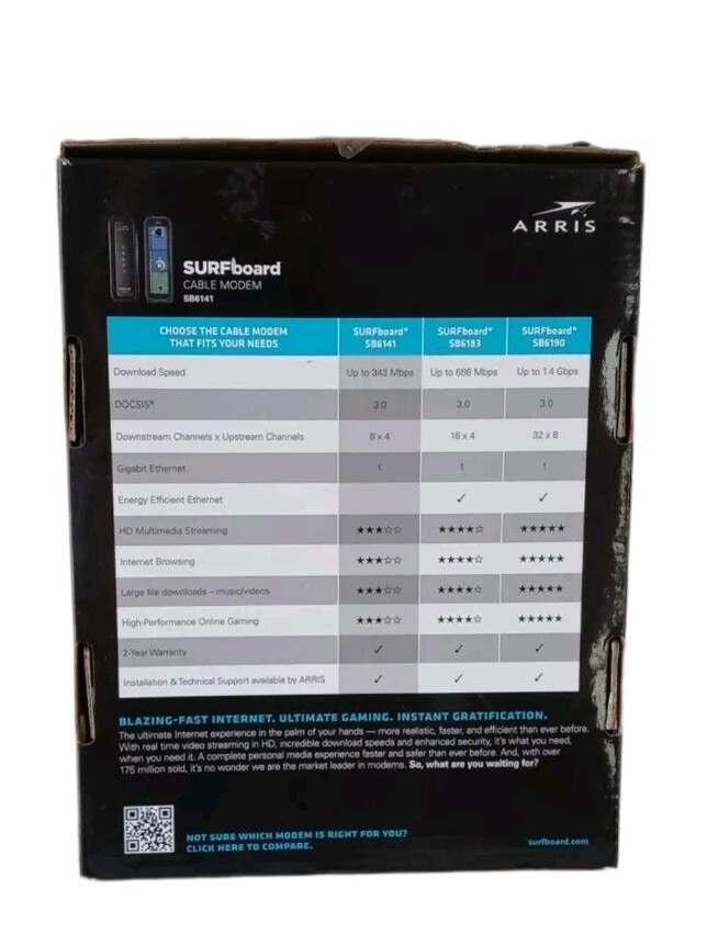 ARRIS Cable Modem SURFboard SB6141 DOCSIS 3.0