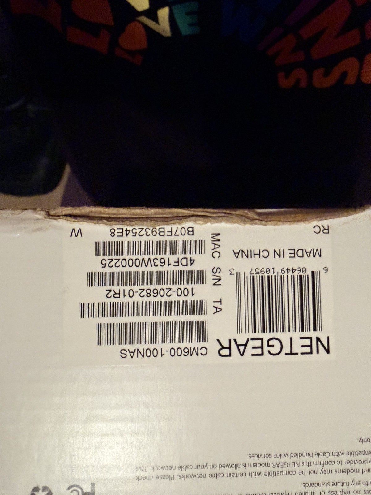 NETGEAR CM600 DOCSIS 3.0 Cable Modem 960 Mbps Ethernet Cable/Coaxial Port