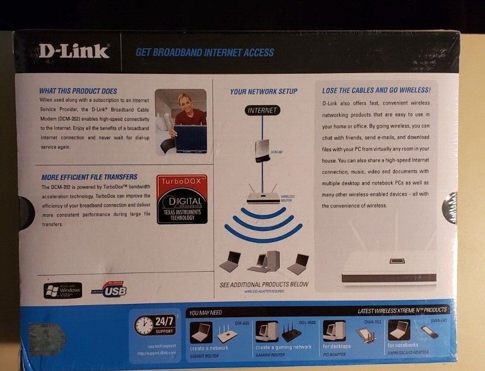 D-Link DCM-202 Broadband Modem UPC:790069271335