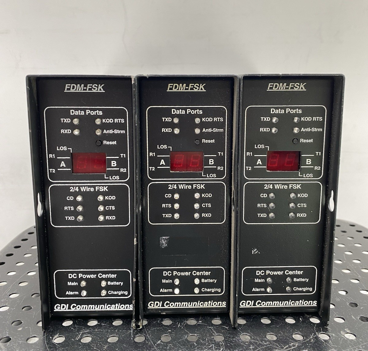 LOT OF 3 GDI Communications FDM-FSK Fiber Optic Modem