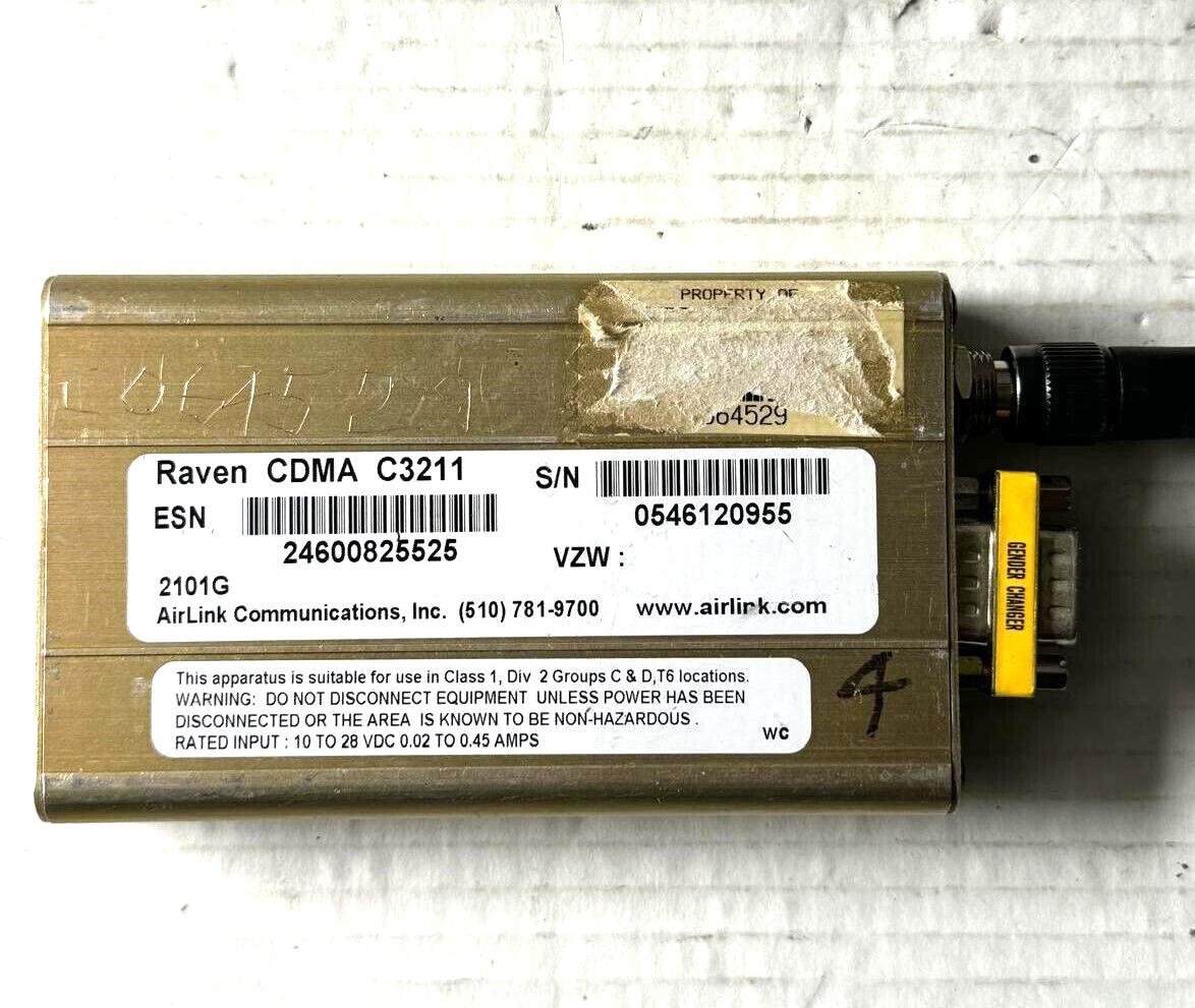 Lot of 5 RAVEN CDMA C3211 AIRLINK MODEM Gateway