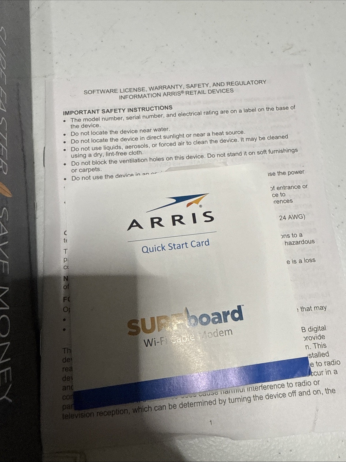 ARRIS SURFboard SBG10 DOCSIS 3.0 Cable Modem & AC1600 Wi-Fi (ONLY FOR PARTS)