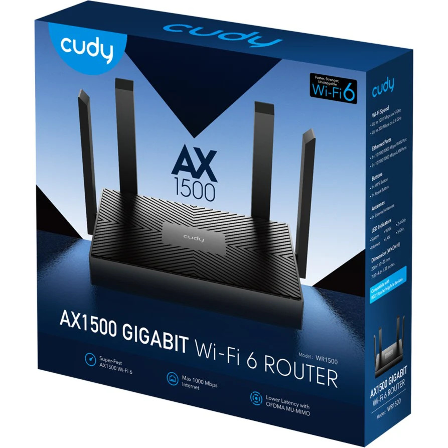 Cudy Ax1500 Gigabit Wireless 6 Router
