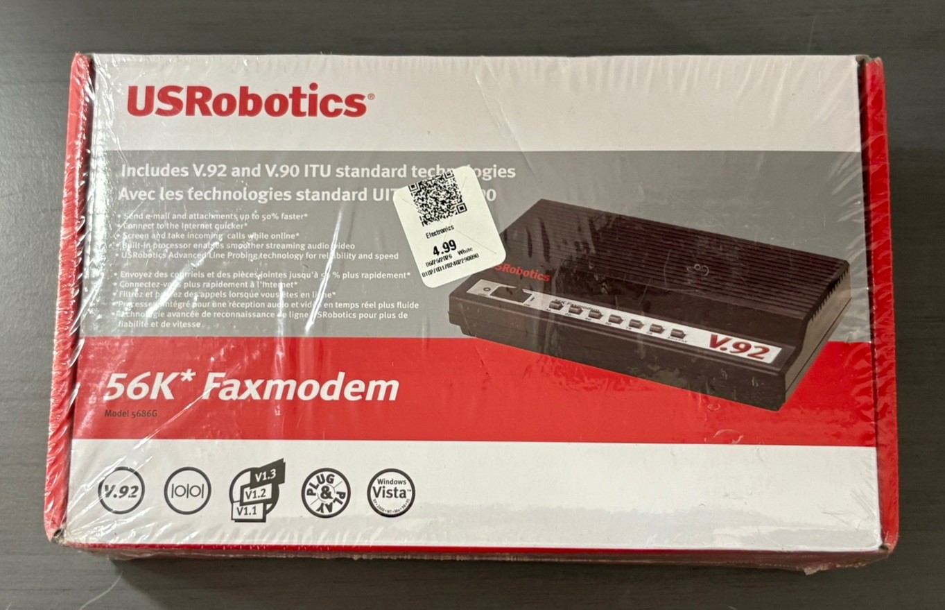BRAND NEW !! USRobotics 56K Faxmodem – Model 5686G SEALED!!
