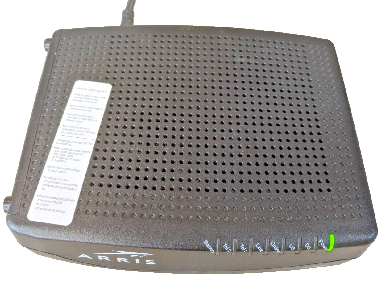 Arris TM822G Optimum DOCSIS 3.0 Cable Modem VoIP Used