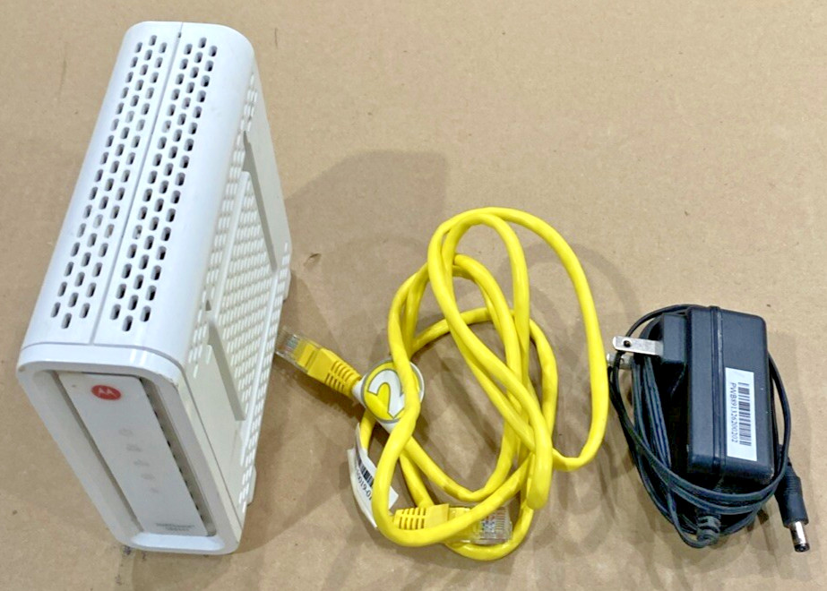 ARRIS SURFboard SB6141 Motorola White Modem W/ Power/Ethernet Cable High Powered