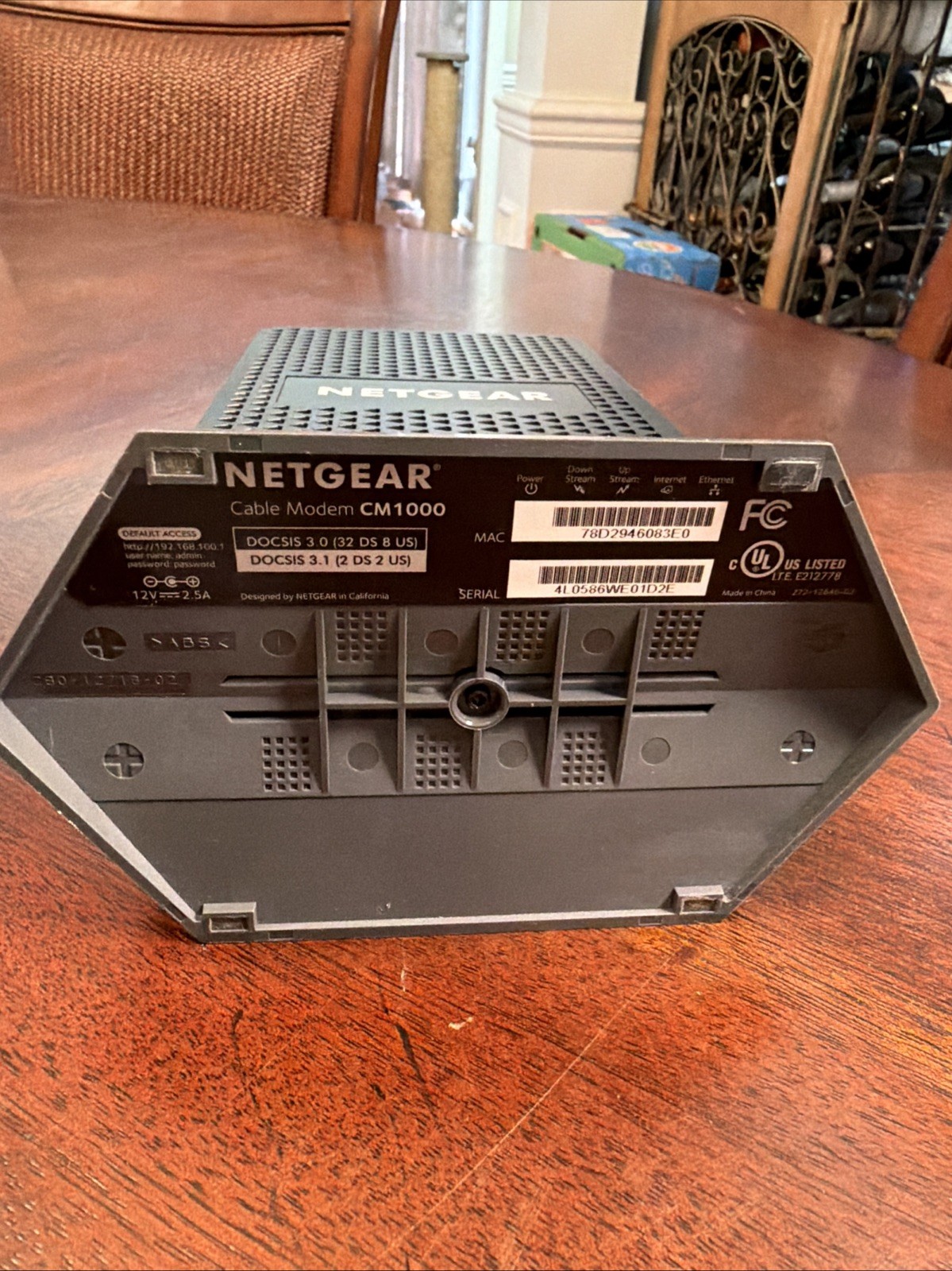 NETGEAR Nighthawk CM1000v2 Gigabit DOCSIS 3.1 Cable Modem Power Supply