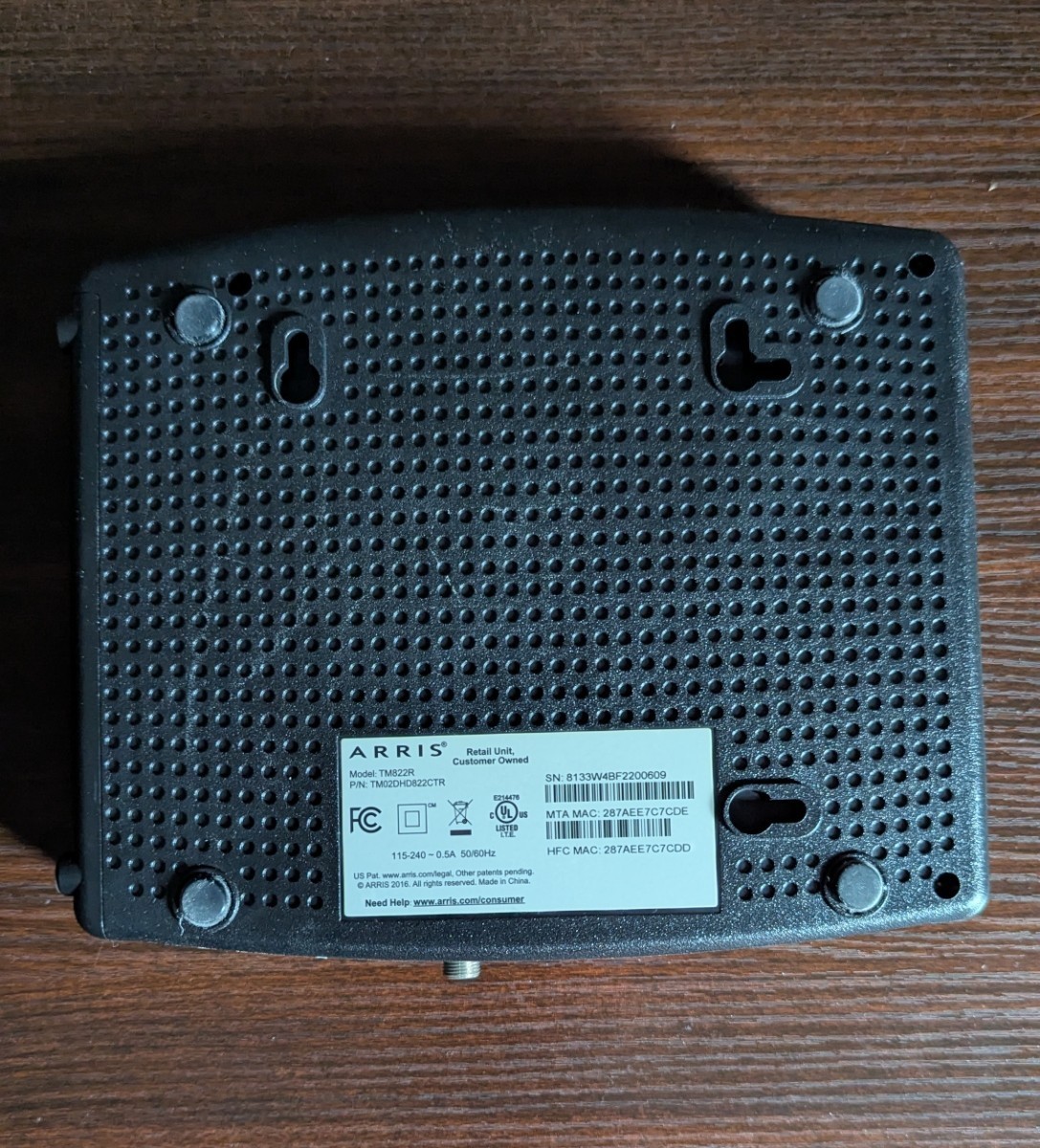ARRIS TM822R Internet DOCSIS 3.0 Modem