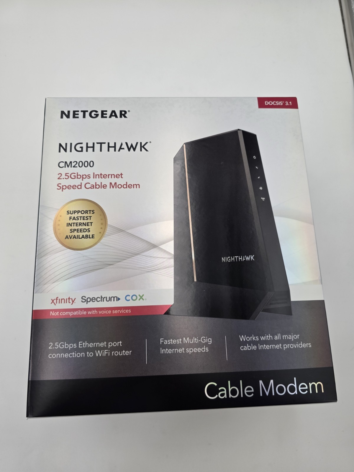 NETGEAR Nighthawk CM2000 DOCSIS 3.1 Internet Cable Modem