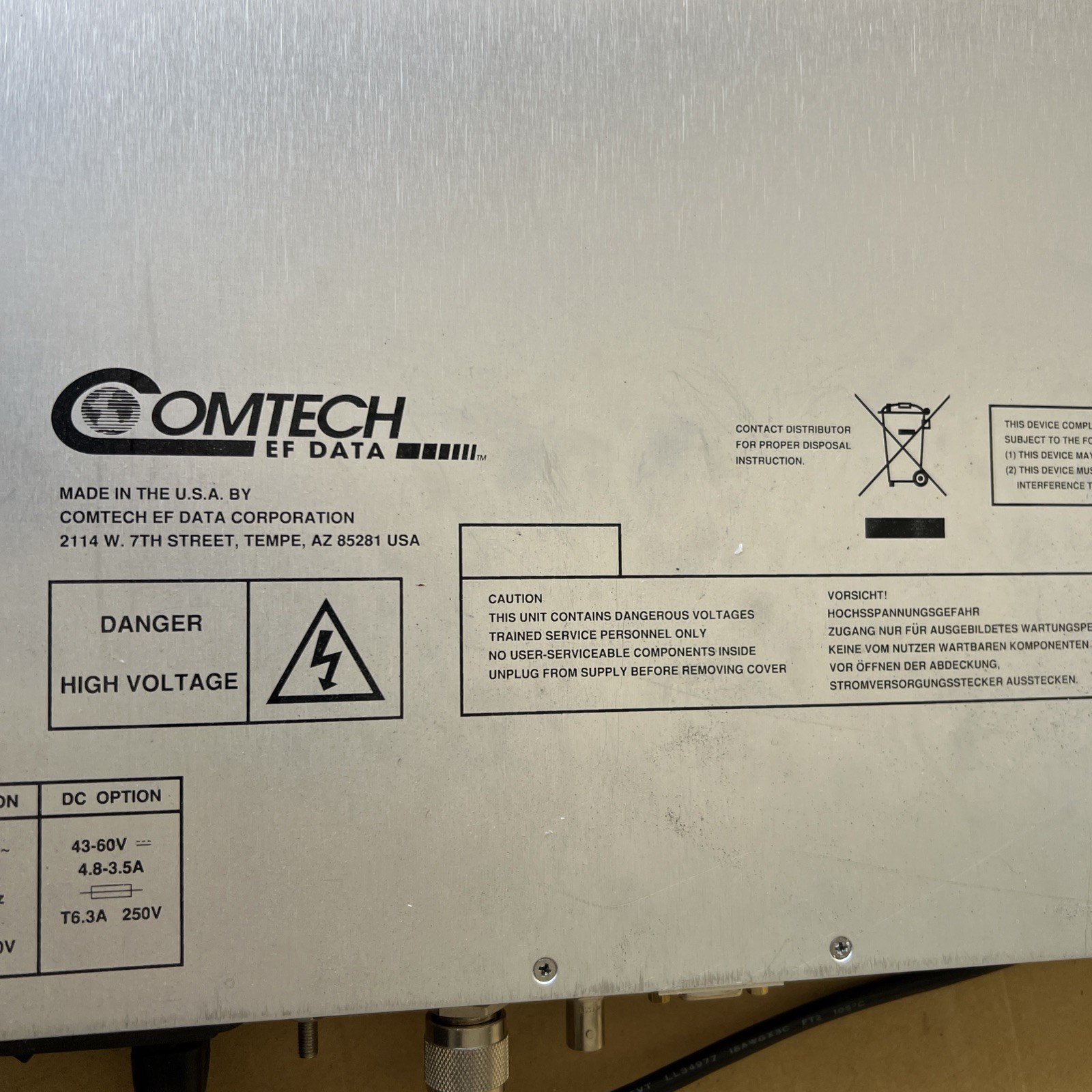 comtech EF DATA HRX-16-R Heights remote Multichannel receiver