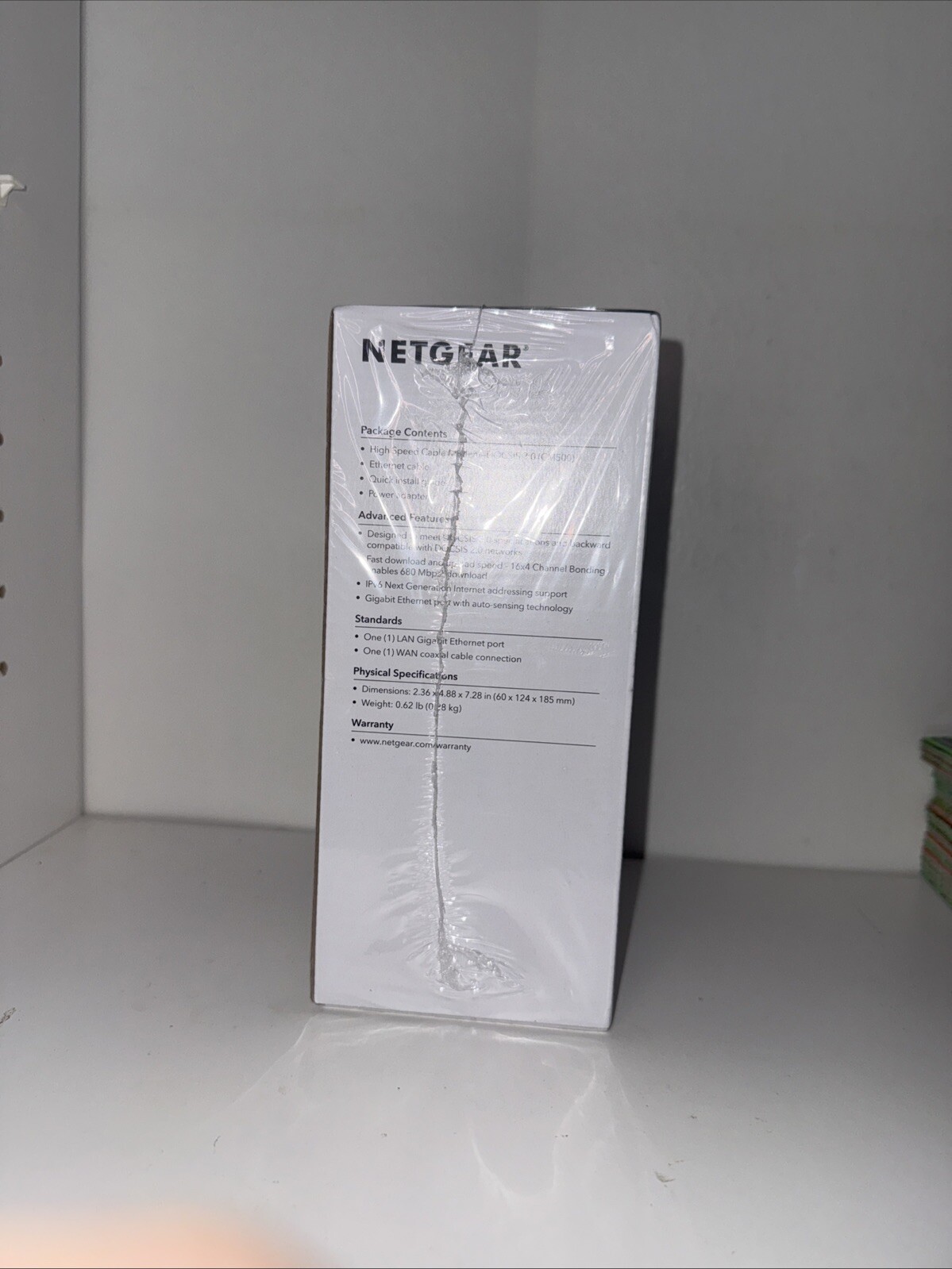 NEW ~ NETGEAR CM500 High Speed Cable Modem, DOCSIS 3.0 Xfinity, Cox, Spectrum
