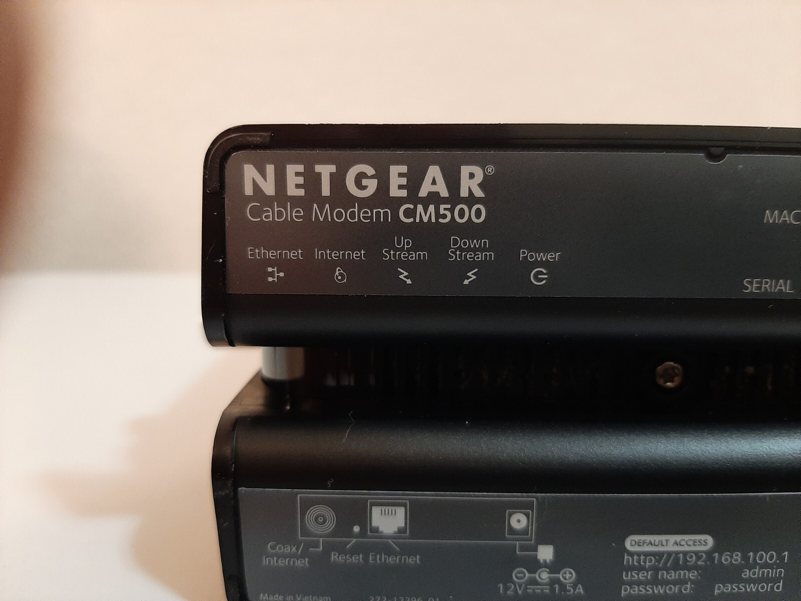 NETGEAR CM500 (CM500100NAS) 680 Mbps – Black – High Speed Cable Modem
