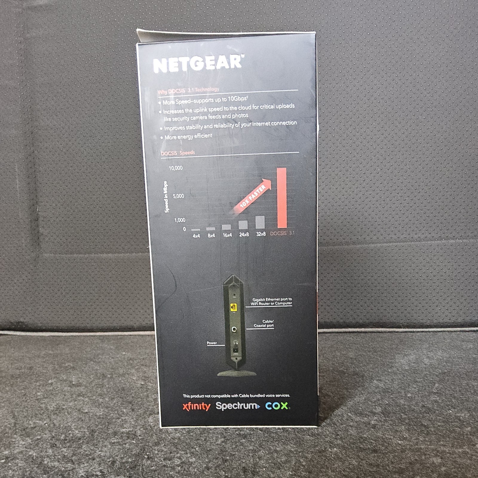 NETGEAR CM1000 Ultra-High Speed DOCSIS 3.1 Cable Modem Black Used