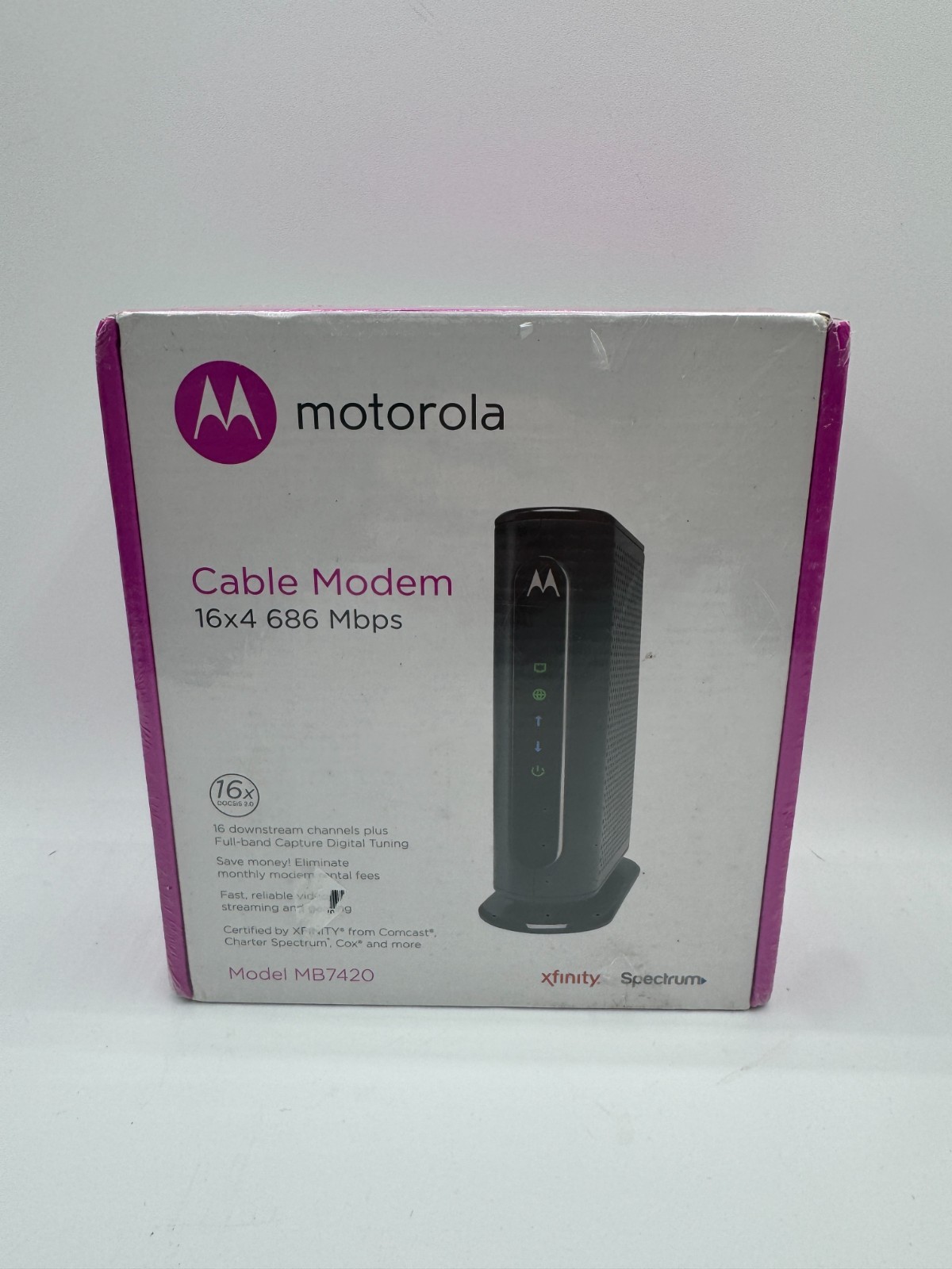 Motorola MB7420 16×4 High Speed ​​Cable Modem 686 Mbps NEW SEALED
