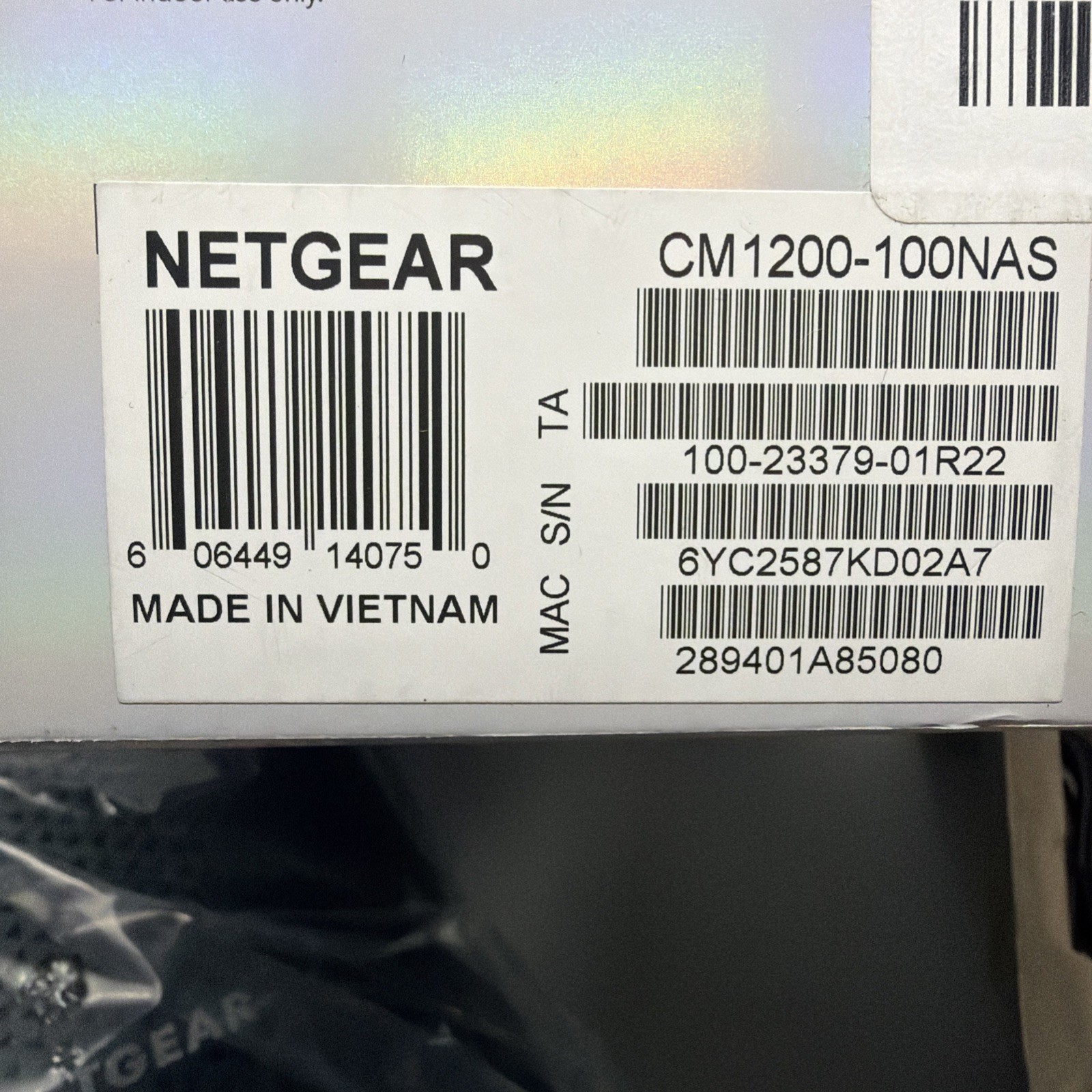 NETGEAR Nighthawk Cable Modem CM1200