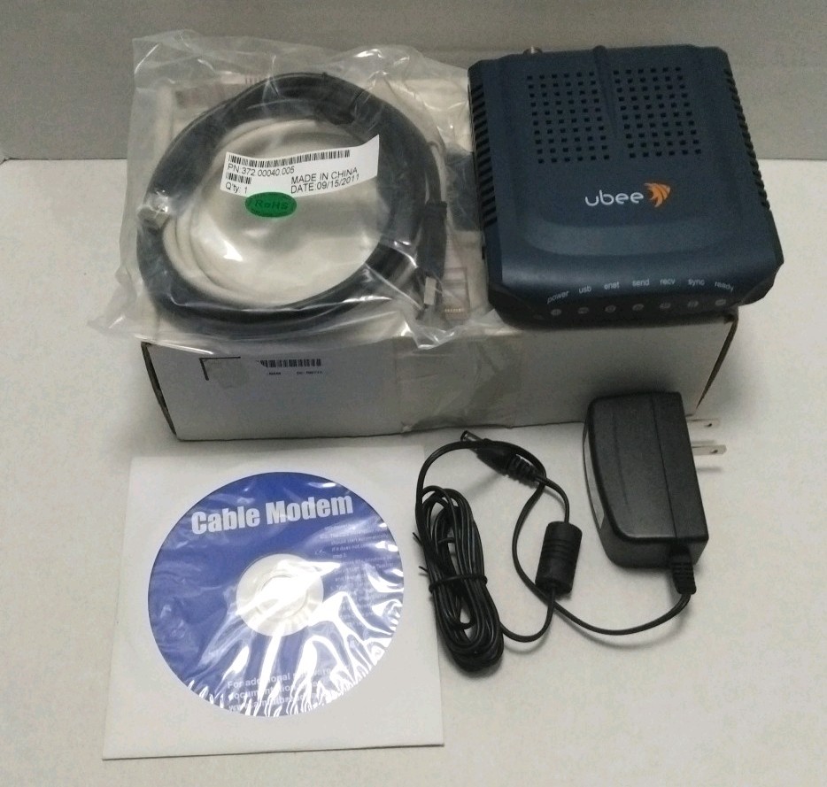 Ubee U10C018.80 Cable Modem Unused and Complete In Original Packaging