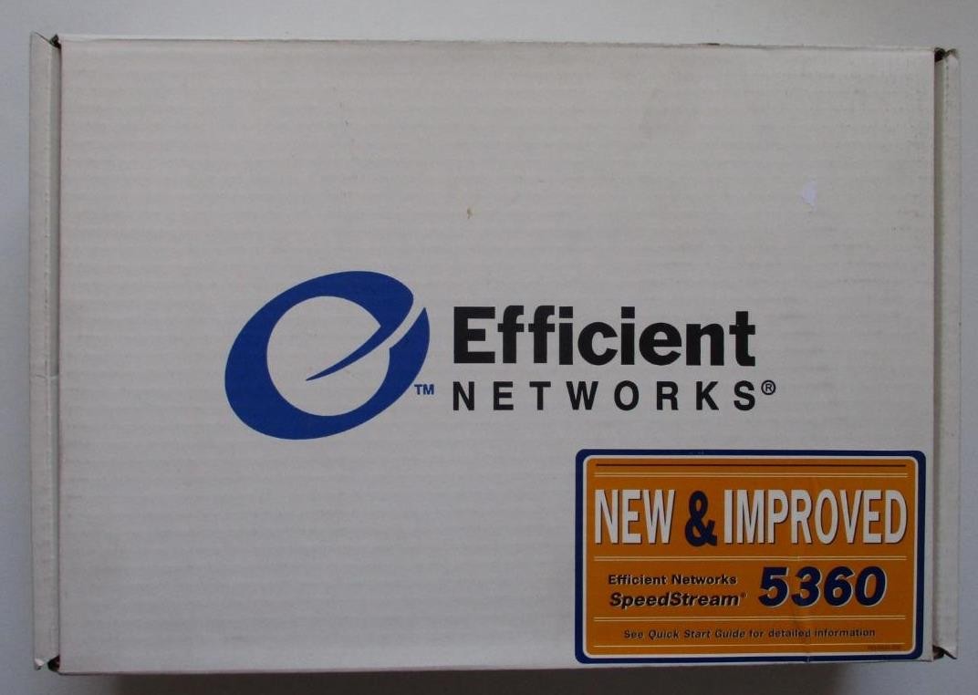 Efficient Networks SpeedStream; 5360 New & Improved; Modem; 120-5360-502 + Guide