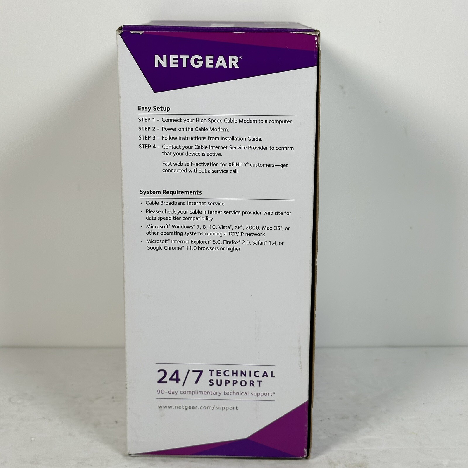 Netgear CM500 High Speed Cable Modem DOCSIS 3.0 Xfinity Cox Spectrum Comcast