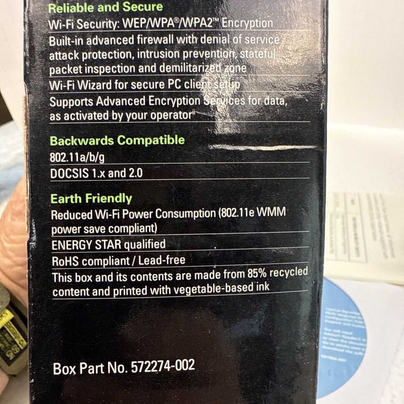 Motorola SURFboard eXtreme Wireless Cable Modem Gateway SBG6580