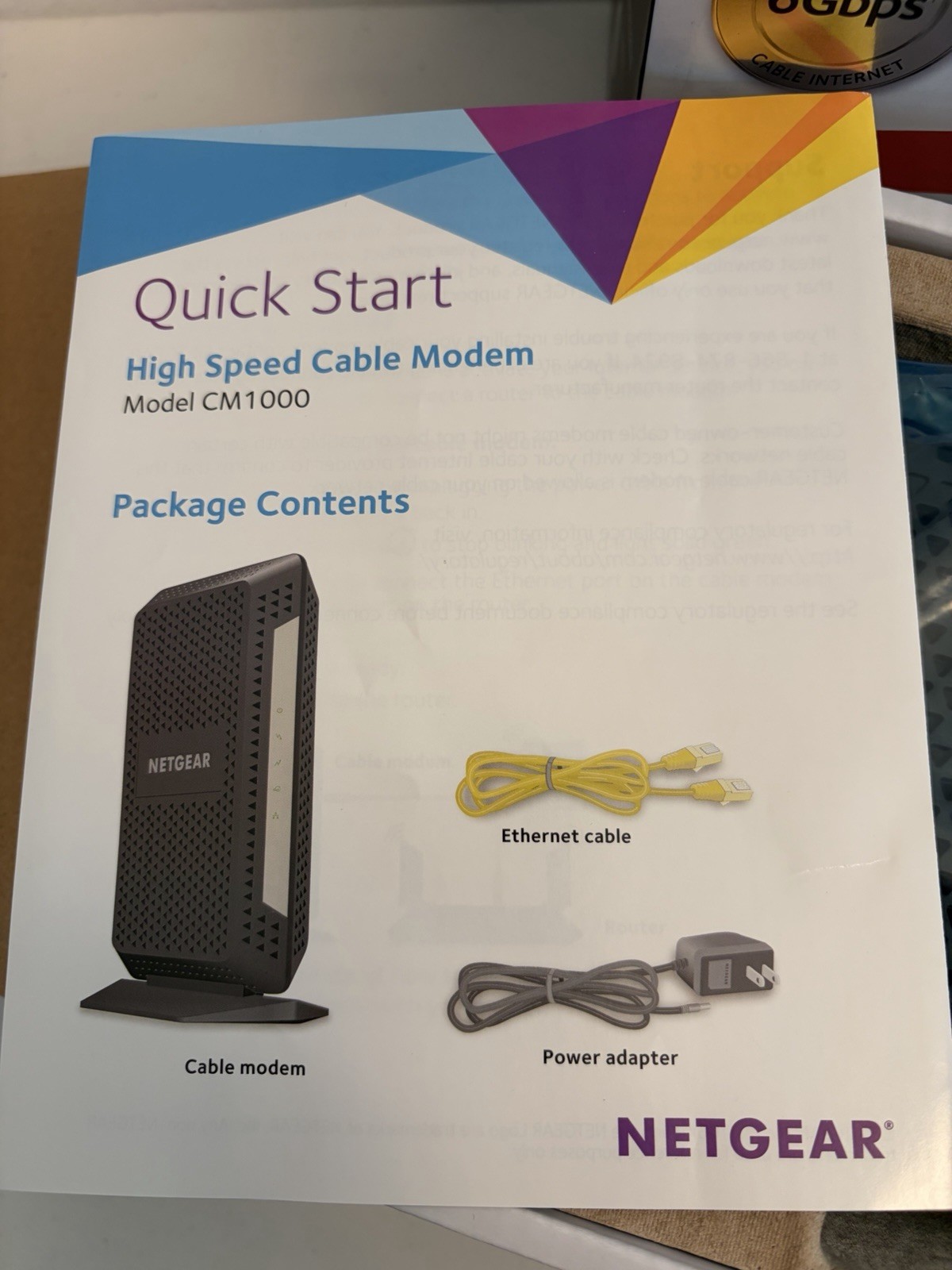 NETGEAR CM1000 DOCSIS 3.1 Cable Modem 1Gbps Ethernet Xfinity Spectrum Cox