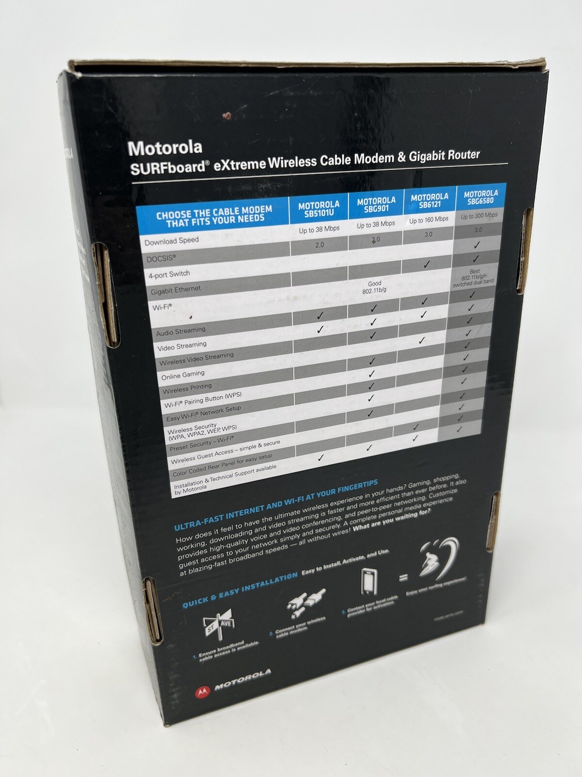 Motorola ARRIS SURFboard SBG6580 DOCSIS 3.0 Cable Modem and Wi-Fi Router N300