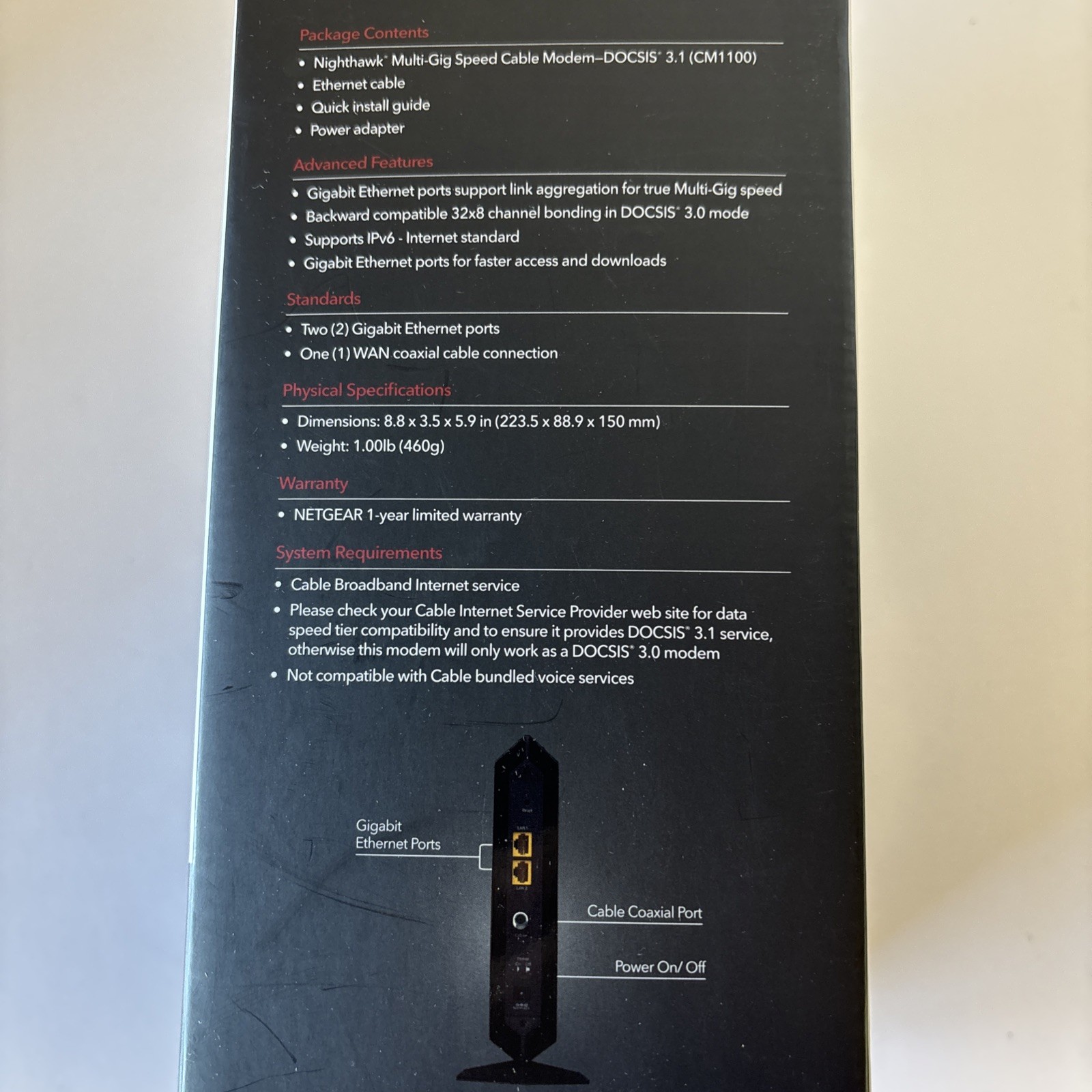 NETGEAR NIGHTHAWK CM1100 Cable Modem DOCSIS 3.1 Multi-Gig SpeedModem🔥🔥