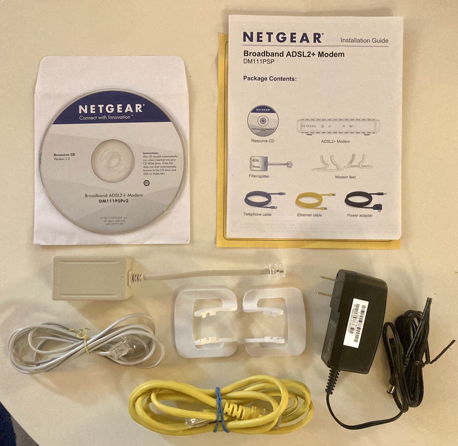 NETGEAR Broadband ADSL2+ Ethernet DSL Modem DM111PSP COMPLETE IN BOX CIB Tested!