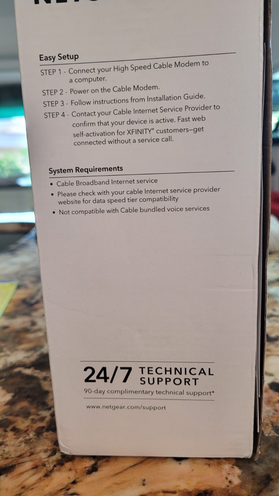 Netgear CM500 High Speed Cable Modem DOCSIS 3.0 Xfinity Cox Spectrum Comcast NEW