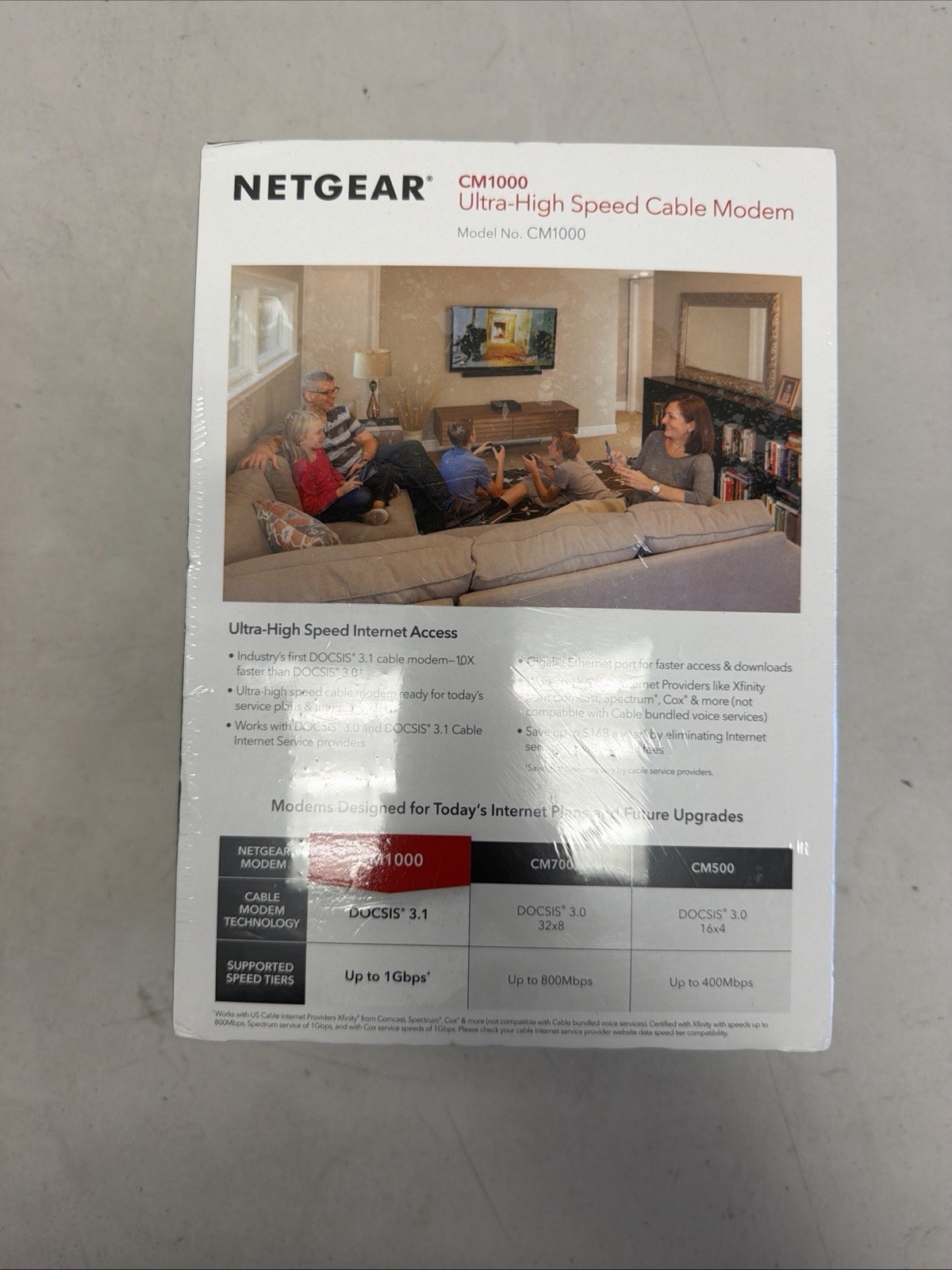 NETGEAR CM1000 Wired-Ethernet (RJ-45) Cable (Black) – New