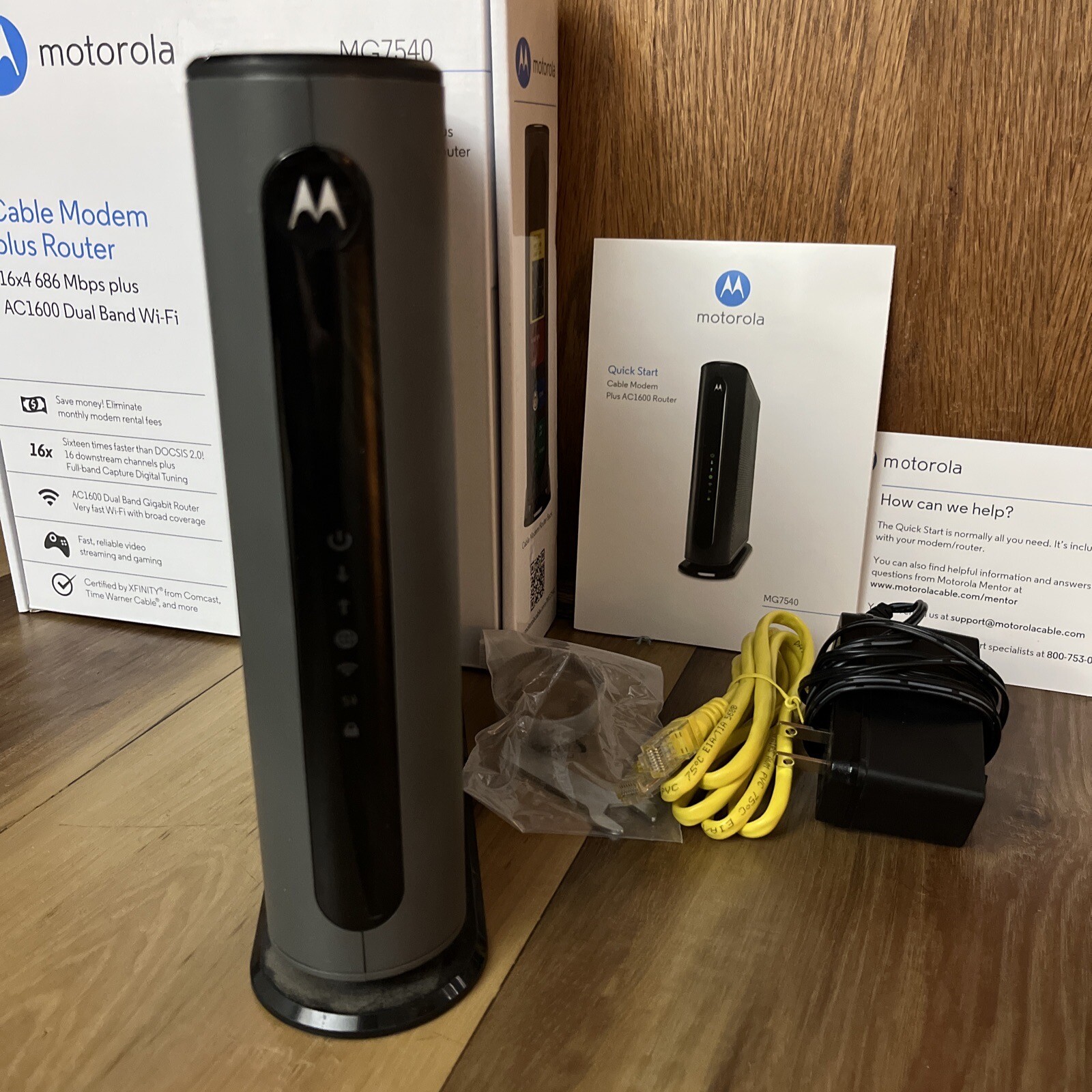 MG7540 Motorola 16×4 Docsis 3.0 Cable Modem + AC1600 WiFi Wireless Router