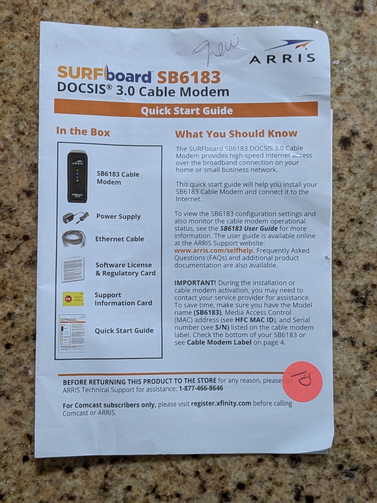 ARRIS SURFboard SB6183 DOCSIS 3.0 Cable Modem