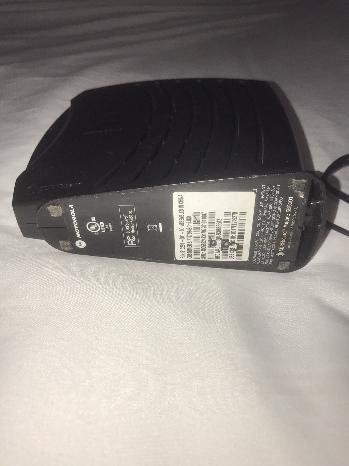 Modem MOTOROLA SURFboard, Model: SB5101, +12VDC
