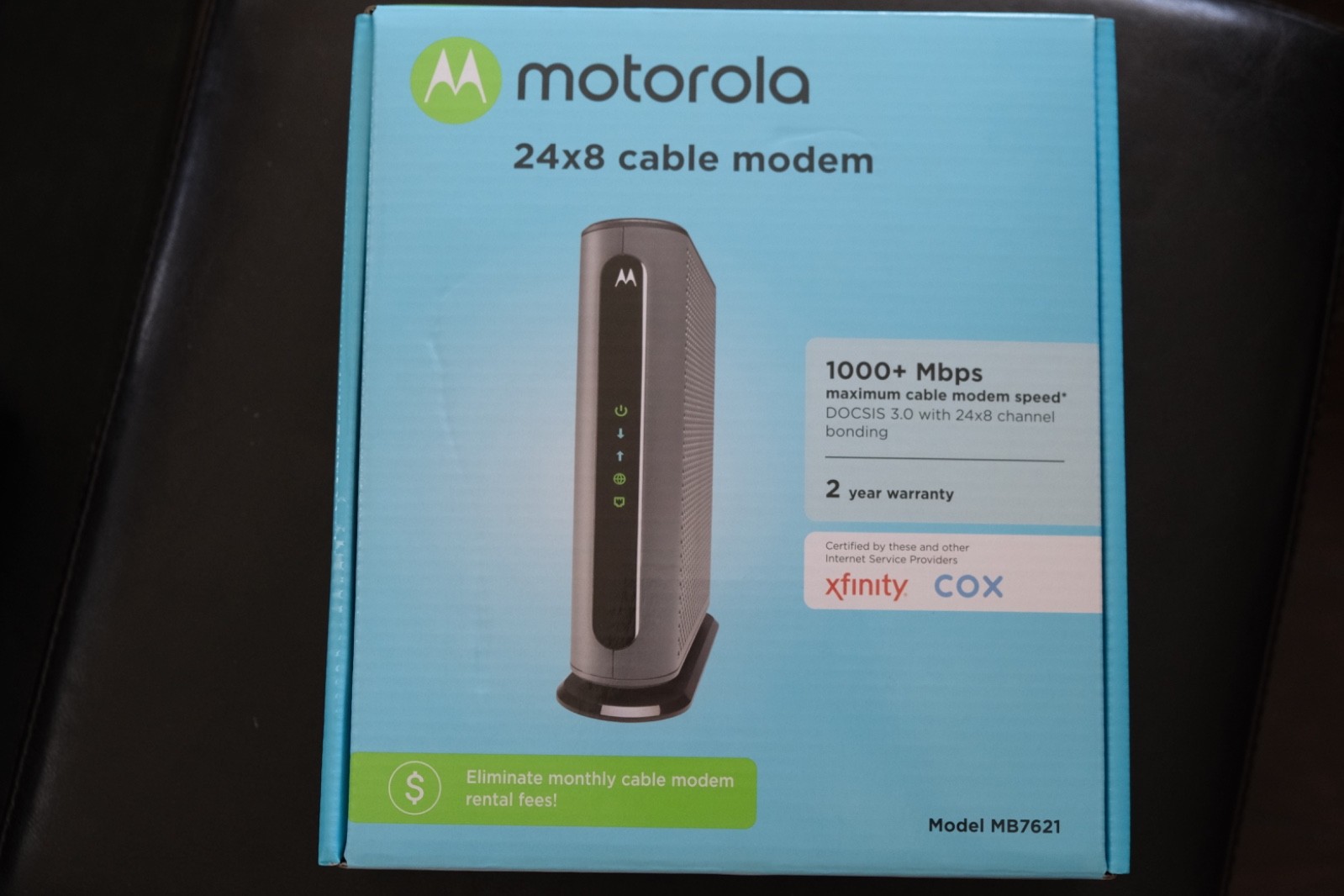 Motorola MB7621 Cable Modem 24×8 DOCSIS 3.0 Xfinity Cox Spectrum 900 Mbps