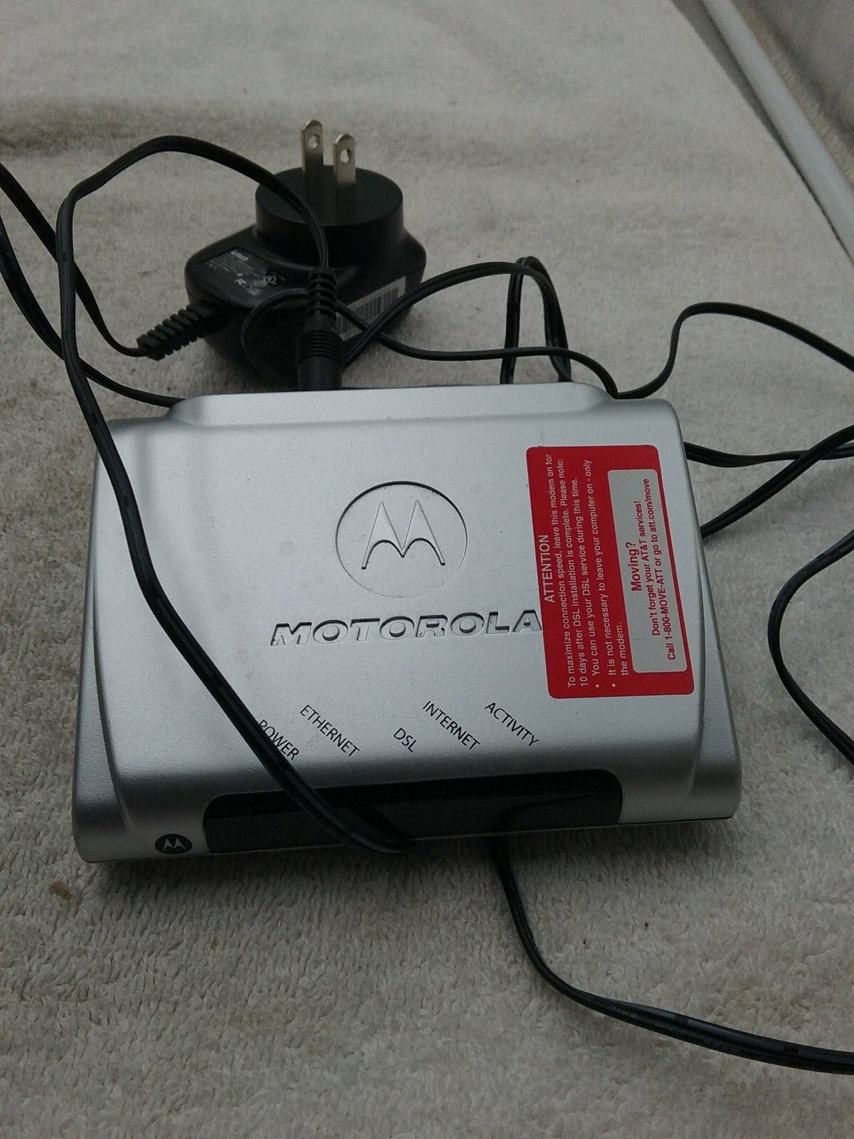 AT&T Motorola 2210-02-1022 MSTATEA DSL modem