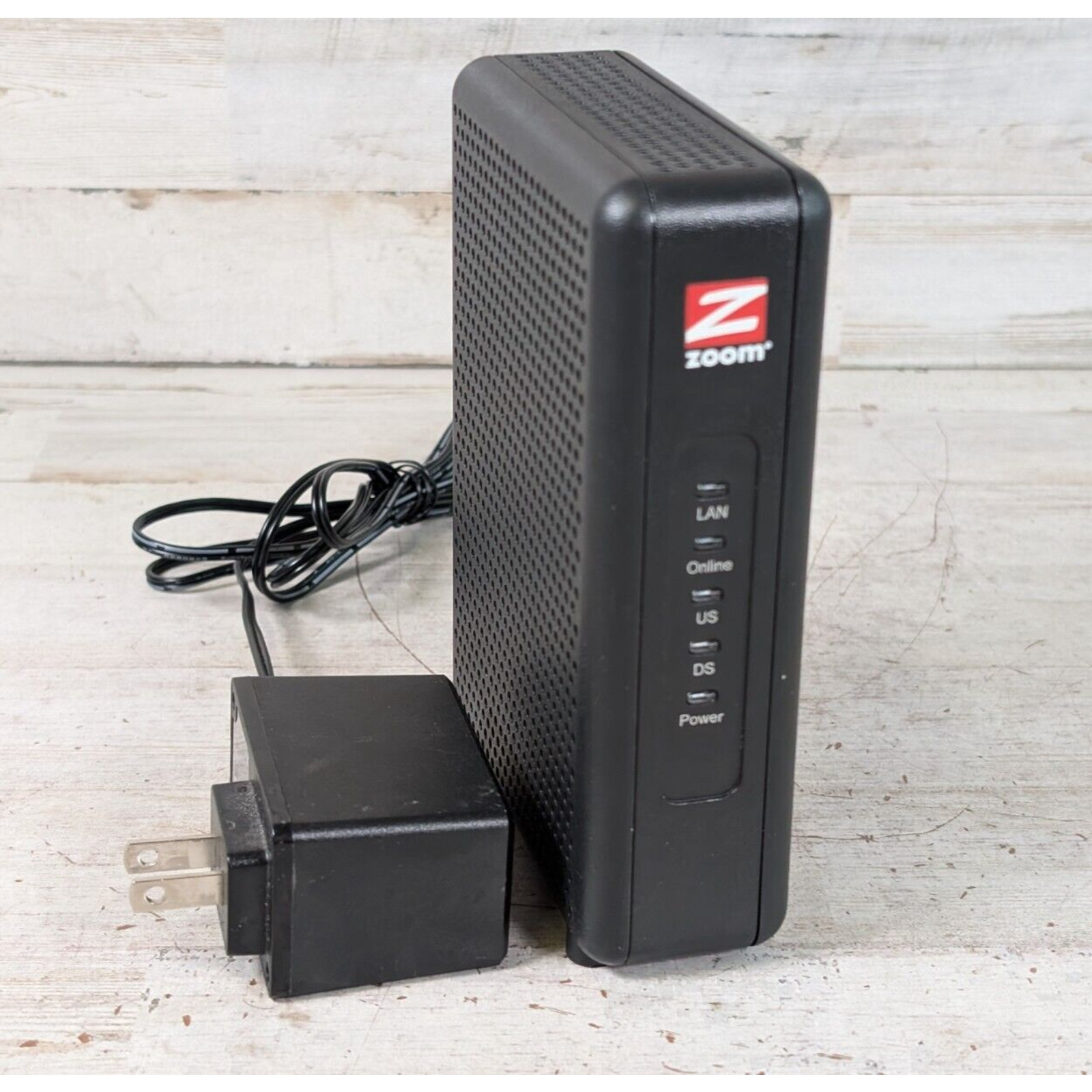 Zoom Cable Modem DOCSIS 3.0 5345 Series 1112 Black w Power Adapter