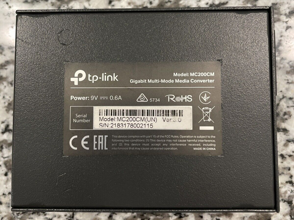 TP-Link MC200CM Gigabit Multi-Mode Media Converter