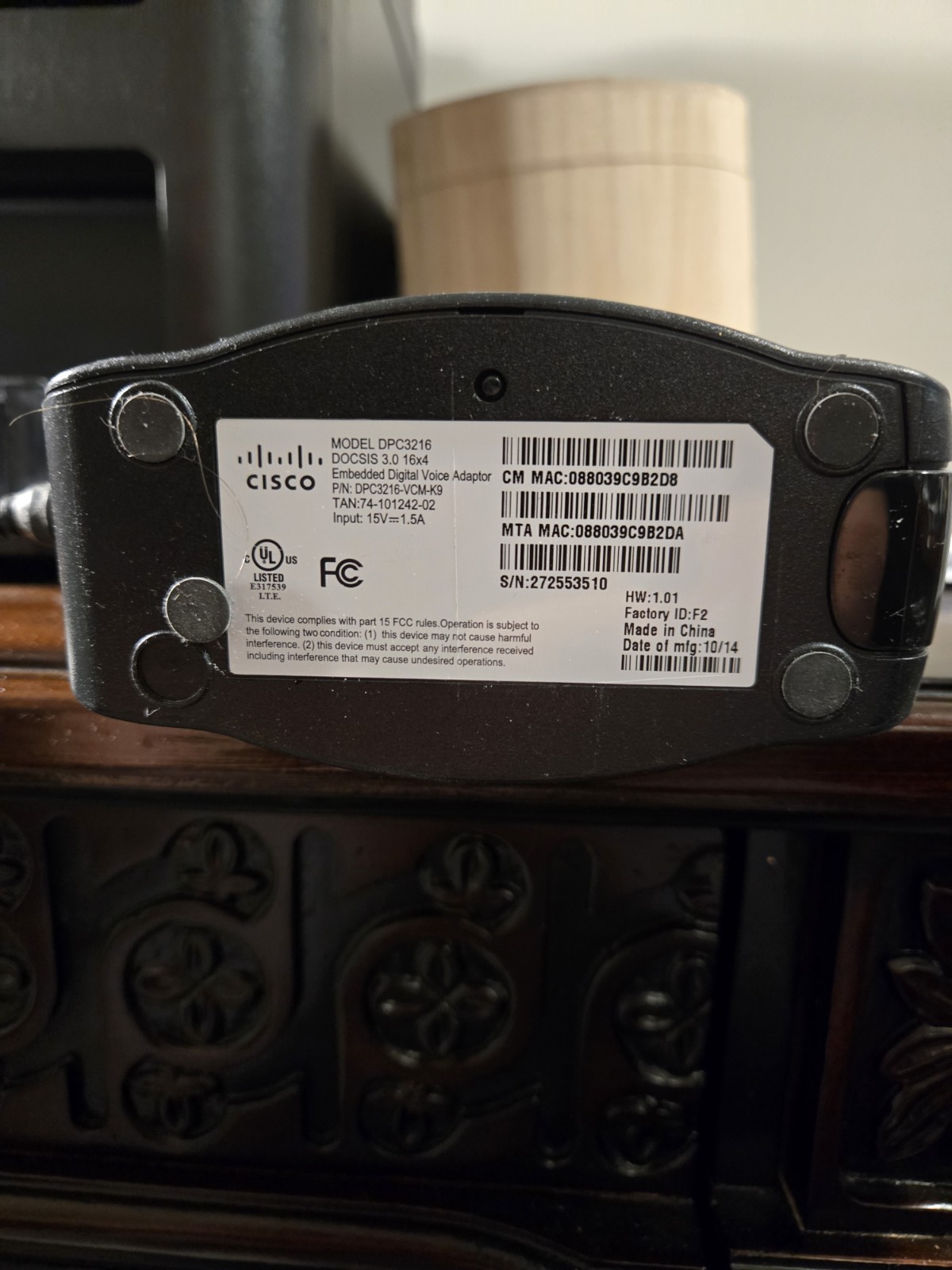 Cisco DPC3216 Modem with power supply-preowned