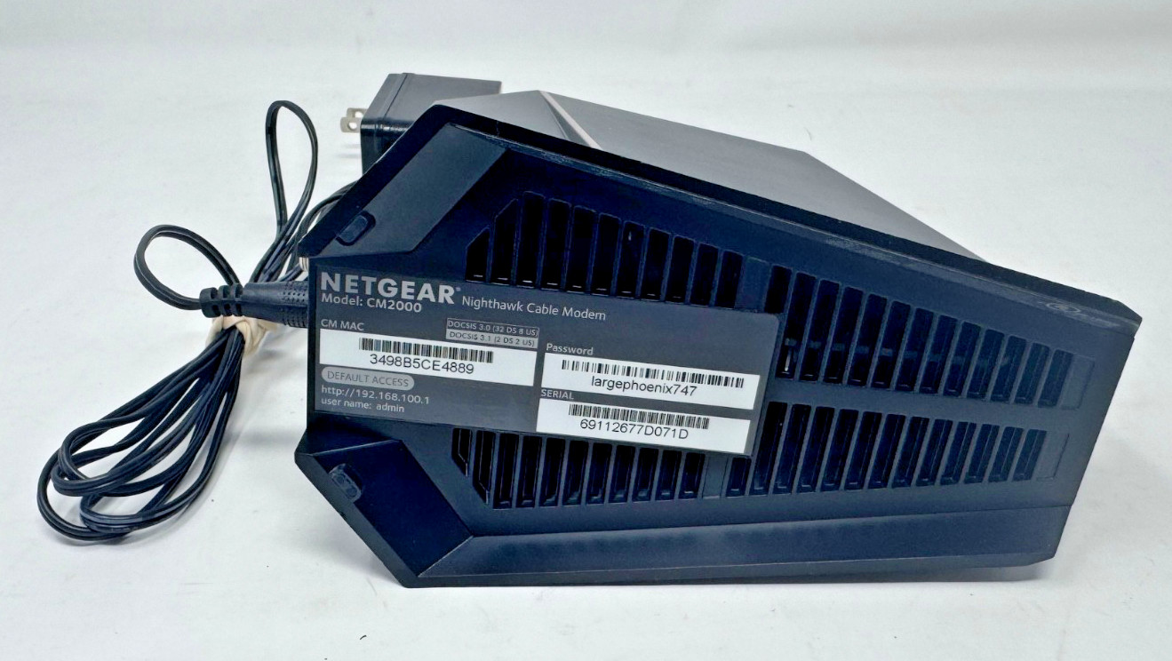 NETGEAR CM2000 Nighthawk 2.5 Gbps Multi Gig DOCSIS 3.1 Cable Modem