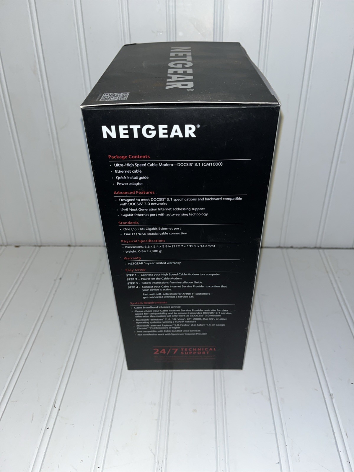 NETGEAR CM1000 Wired-Ethernet (RJ-45) Cable – CM1000100NAS (Black)