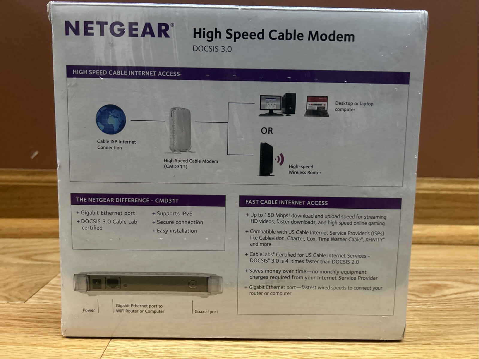NETGEAR (CMD31T-100NAS) High Speed Cable Modem DOCSIS 3.0 BRAND NEW